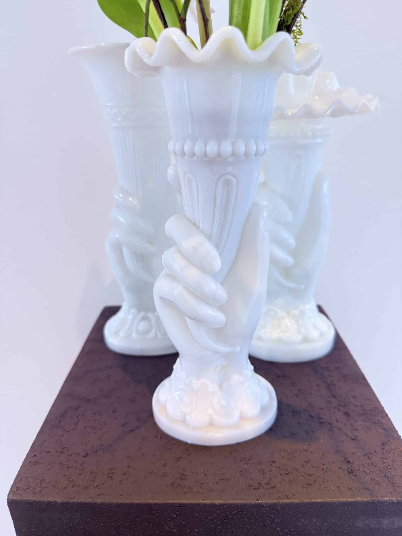 Portieux Vallerysthal Cornucopia Vases